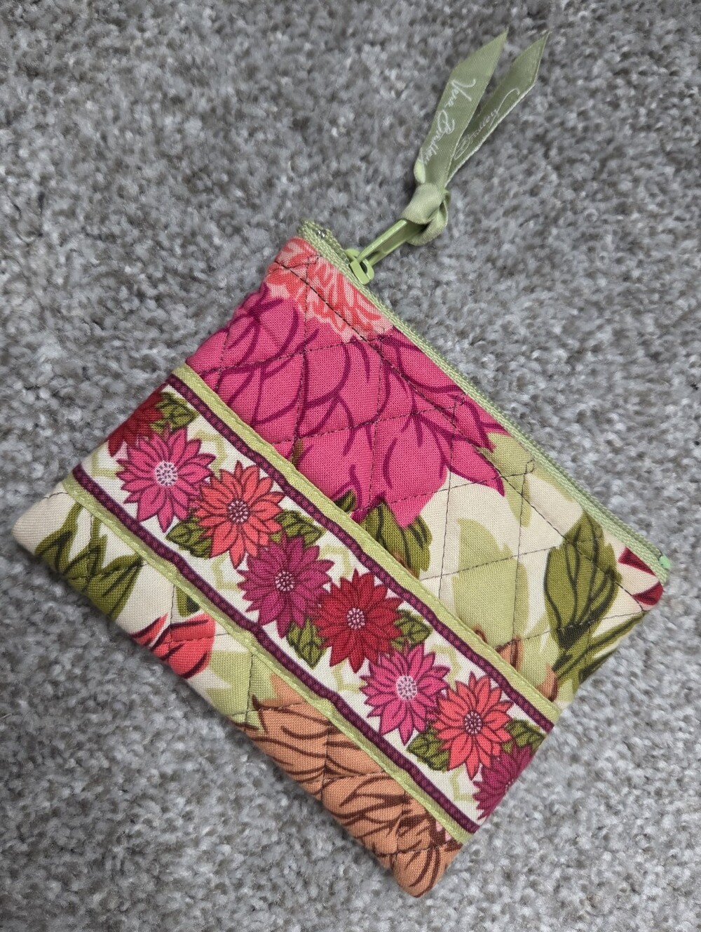Vera Bradley Hello Dahlia Zip Coin Purse